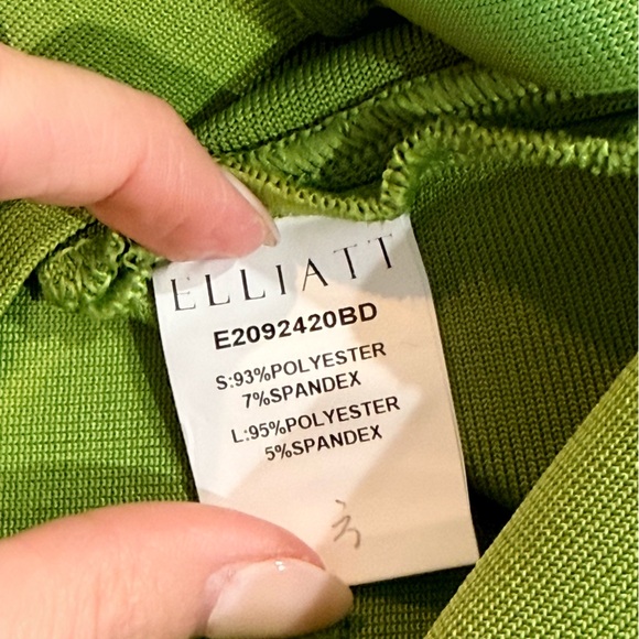 NWT Women’s ELLIATT Rose Strapless Mini Dress In Green- Size XS - Picture 7 of 12